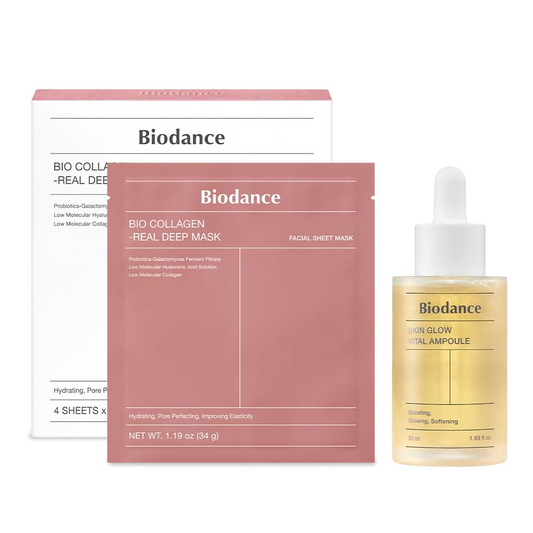BIODANCE Radiance Duo: Bio-Collagen Real Deep Mask & Skin Glow Vital Ampoule